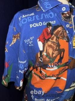 Polo Ralph Lauren Men's Small Classic Fit Horse Racing & Polo Graphic Polo NEW