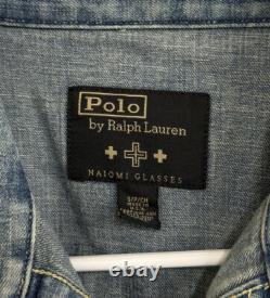Polo Ralph Lauren Men's Small Naiomi Glasses Western Button Up Shirt NEW RARE