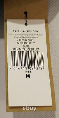 Polo Ralph Lauren Men's Trucker Denim Jacket CD4 Blue Medium NWT