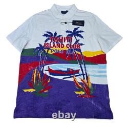Polo Ralph Lauren Men's White Tahiti Island Club Graphic Classic Polo Shirt NWT Polo Ralph Lauren Men's White Tahiti Island Club Graphic Classic Polo Shirt NWT