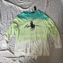 Polo Ralph Lauren Mens Brand New Lightweight Sweatshirt Green/white 3xlt