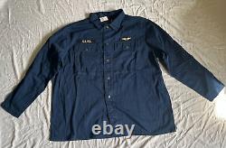 Polo Ralph Lauren Mens Brand New Military Button Long Sleeve Shirt Blue 3xlt