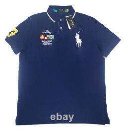 Polo Ralph Lauren Mens Classic Fit Big Pony Yacht Club Nautical Mesh Polo Shirt