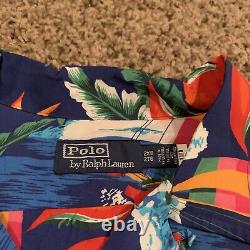 Polo Ralph Lauren Mens Hawaiian Shirt Volley Size 2XB Big 2X Parasailing Viscose