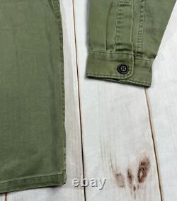 Polo Ralph Lauren Mens Jacket M Green Olive Classic Fit Herringbone Twill Shirt