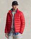 Polo Ralph Lauren Mens Medium Hooded Packable Puffer Jacket Red $228 New