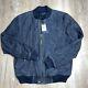 Polo Ralph Lauren Mens Navy Blue 100% Suede Bomber Jacket Nwt Size M