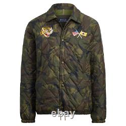 Polo Ralph Lauren Mens Souvenir Tiger Patch Camo Embroidered Quilted Jacket NWT