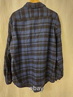 Polo Ralph Lauren Mens XL Plaid Wool-Blend Overshirt Blue Black NWT $298