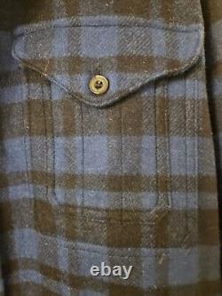 Polo Ralph Lauren Mens XL Plaid Wool-Blend Overshirt Blue Black NWT $298