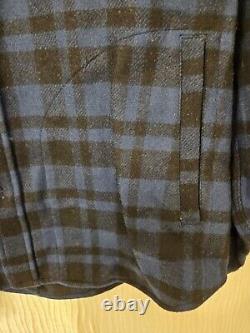 Polo Ralph Lauren Mens XL Plaid Wool-Blend Overshirt Blue Black NWT $298