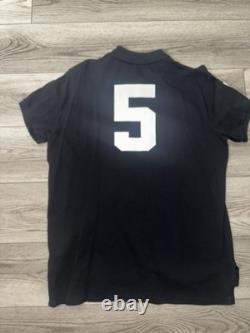 Polo Ralph Lauren Mens XL Vintage New York Big Pony Black 5 Vented Polo Jersey