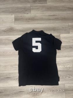 Polo Ralph Lauren Mens XL Vintage New York Big Pony Black 5 Vented Polo Jersey