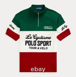 Polo Ralph Lauren Mesh Quarter Zip Cycling Cyclisme Team Color RL 2000 Red