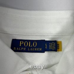 Polo Ralph Lauren Mesh US OPEN Polo Shirt Mens Large White Tennis Graphic $168