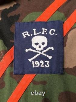 Polo Ralph Lauren Military Army Camo Skull Bone Officer Chevron Rugby Polo Shirt