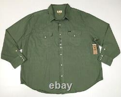 Polo Ralph Lauren Military Army Distressed Western Colorado Cowboy Denim Shirt