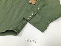 Polo Ralph Lauren Military Army Distressed Western Colorado Cowboy Denim Shirt