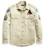 Polo Ralph Lauren Military Army One-star Officer Chevron Patchwork Camp Shirts S