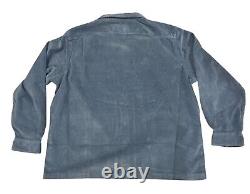 Polo Ralph Lauren NEW Men's 1XB Big Button Front Corduroy Blue Heavy Camp Shirt