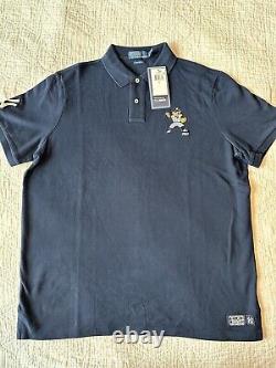 Polo Ralph Lauren NY Yankees Bear Classic Polo Shirt Navy Dead Stock Snow Beach