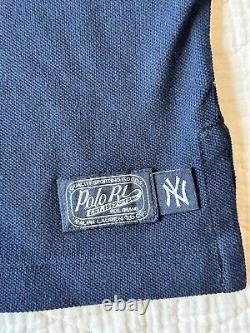 Polo Ralph Lauren NY Yankees Bear Classic Polo Shirt Navy Dead Stock Snow Beach