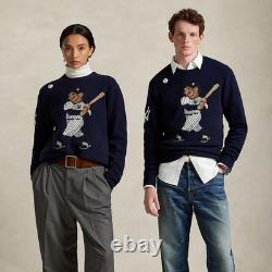 Polo Ralph Lauren Navy Yankees Wool Bear Sweater Large