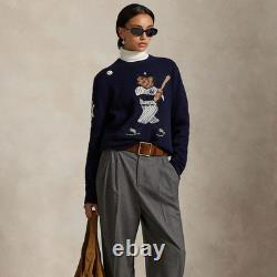 Polo Ralph Lauren Navy Yankees Wool Bear Sweater Large