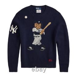 Polo Ralph Lauren Navy Yankees Wool Bear Sweater Large
