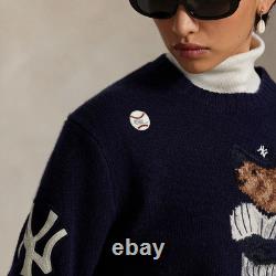 Polo Ralph Lauren Navy Yankees Wool Bear Sweater Large