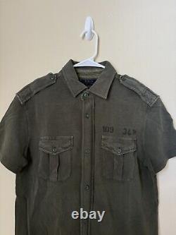 Polo Ralph Lauren New 18th Tactical Strike Wing Button Up Shirt Military Green M