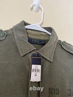 Polo Ralph Lauren New 18th Tactical Strike Wing Button Up Shirt Military Green M