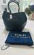 Polo Ralph Lauren New Black Croc Embossed Leather Large Tote Bag