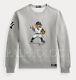 Polo Ralph Lauren New York Ny Yankees Mlb Fleece Pullover Baseball Bear Sweater