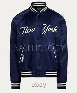 Polo Ralph Lauren New York NY Yankees MLB Satin Baseball Jacket Limited Edition