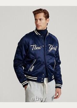 Polo Ralph Lauren New York NY Yankees MLB Satin Baseball Jacket Limited Edition