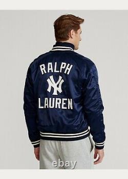 Polo Ralph Lauren New York NY Yankees MLB Satin Baseball Jacket Limited Edition