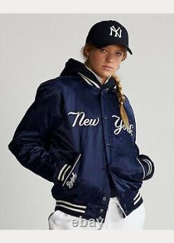 Polo Ralph Lauren New York NY Yankees MLB Satin Baseball Jacket Limited Edition