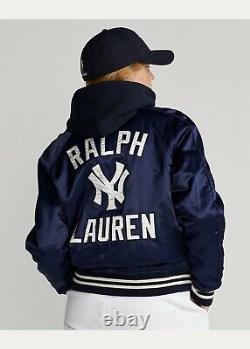 Polo Ralph Lauren New York NY Yankees MLB Satin Baseball Jacket Limited Edition