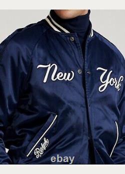 Polo Ralph Lauren New York NY Yankees MLB Satin Baseball Jacket Limited Edition