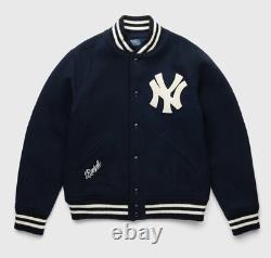 Polo Ralph Lauren New York NY Yankees MLB Wool Aviator Embroidered Logo Jacket