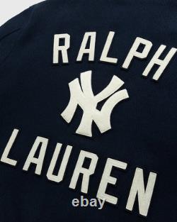 Polo Ralph Lauren New York NY Yankees MLB Wool Aviator Embroidered Logo Jacket