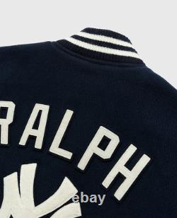 Polo Ralph Lauren New York NY Yankees MLB Wool Aviator Embroidered Logo Jacket