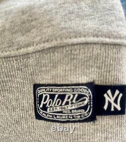 Polo Ralph Lauren New York Yankees heather grey sweater size LARGE