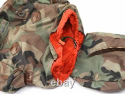 Polo Ralph Lauren Nylon Leather Camouflage Retro Camping Trekking Backpack Bag