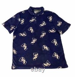 Polo Ralph Lauren P-Wing Terry Polo Golf Shirt Navy New WithTags Men's L