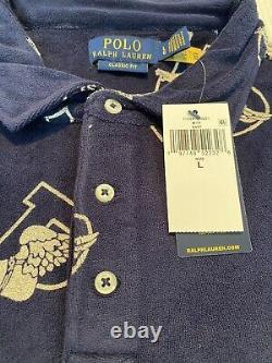 Polo Ralph Lauren P-Wing Terry Polo Golf Shirt Navy New WithTags Men's L