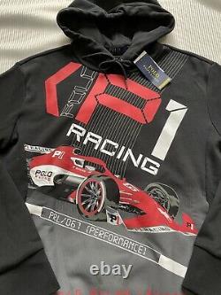 Polo Ralph Lauren P1 Racing Hoodie Sweatshirt Sweater Black New WithTags Men's M