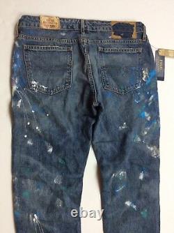 Polo Ralph Lauren Paint Artwork Artist Rip Shred Distress Astor Boyfriend Jeans