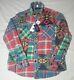 Polo Ralph Lauren Patchwork Multi Pattern Plaid Southwestern Long Sleeve Sz 2xl